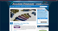 Desktop Screenshot of anodizetitanium.com