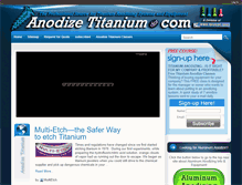 Tablet Screenshot of anodizetitanium.com